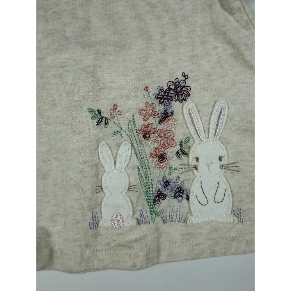 Starting Out Bunny Floral Tunic & Floral Bike Shorts Set Size 9 Months